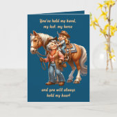 西部ロデオ馬カウガール祖母カスタム カード (黄色い花)