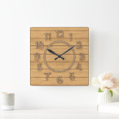 西部ロープの時間 スクエア壁時計 (ホーム)