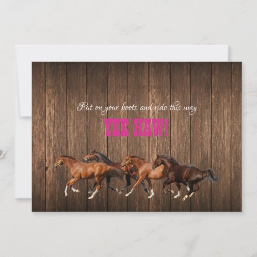 西部ワイルドガール招待状 招待状 (裏面)