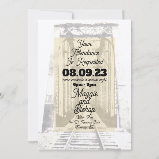 西部ヴィンテージご出席をお願い致します 招待状 (正面)