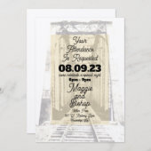 西部ヴィンテージご出席をお願い致します 招待状 (正面/裏面)