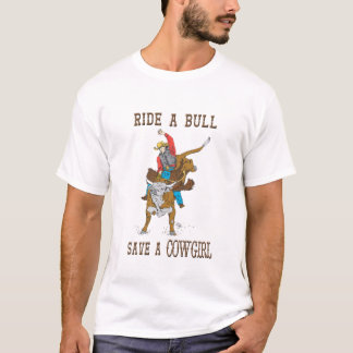 "西部乗車Bullの保存女性のカーボーイ"のワイシャツ Tシャツ