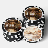 西部劇のバー サルーン ポーカーチップ (積み重ね)
