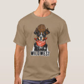西部劇の面白い動物 ビンテージ Tシャツ (正面)