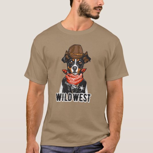 西部劇の面白い動物 ビンテージ Tシャツ (正面)
