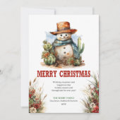 西部劇スタイルのクリスマスグリーティングカード印刷用データ シーズンカード (正面)