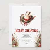 西部劇タイポグラフィクリスマスグリーティングカード シーズンカード (正面)