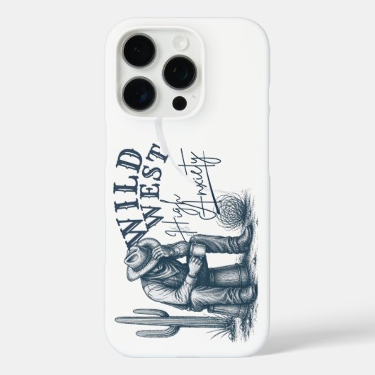 西部劇ハイ+アンキエティ | おもしろいウェスタンデザイン Case-Mate iPhoneケース (裏面)