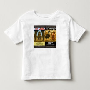 西部劇風動物映画ポスターのパロディ トドラーTシャツ