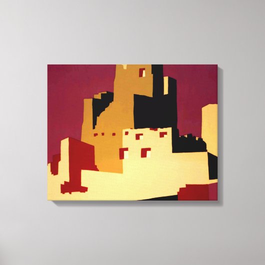 西部南西プエブロWPAナショナル キャンバスプリント (正面)