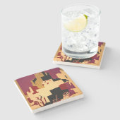 西部南西プエブロWPAナショナル ストーンコースター (横)