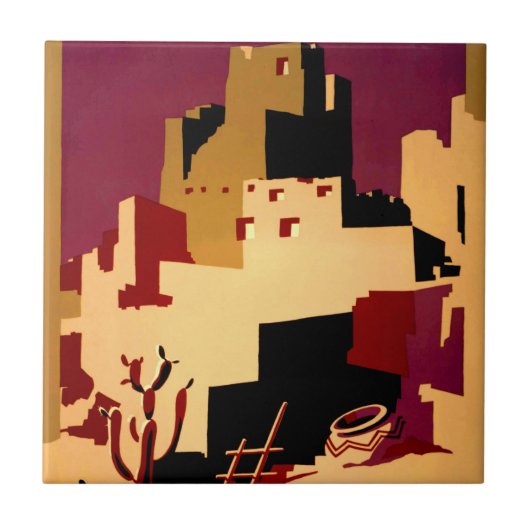 西部南西プエブロWPAナショナル タイル (正面)