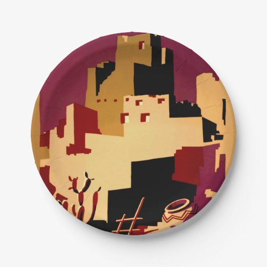 西部南西プエブロWPAナショナル ペーパープレート (正面)