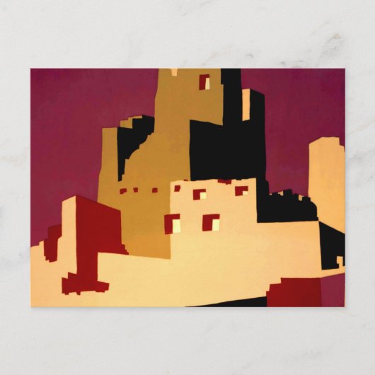 西部南西プエブロWPAナショナル ポストカード (正面)