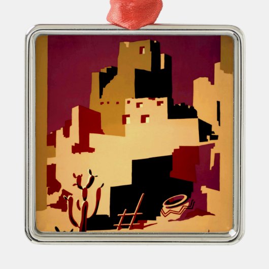 西部南西プエブロWPAナショナル メタルオーナメント (正面)