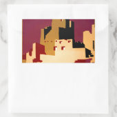 西部南西プエブロWPAナショナル 長方形シール (バッグ)