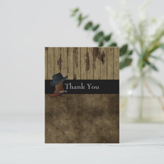 西部国は感謝していしていて、男らしい誕生日結婚します サンキューカード (スタンド正面)