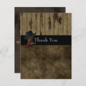 西部国は感謝していしていて、男らしい誕生日結婚します サンキューカード (正面/裏面)