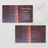 西部国風化ステッチフェイク革 名刺 (正面/裏面)