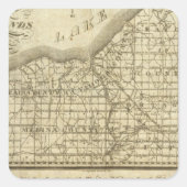 西部地区地図 スクエアシール (正面)