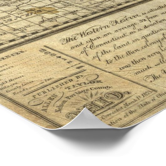 西部地区地図 ポスター (角)