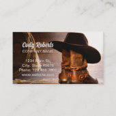 西部地方の茶色のバーウッドカウボーイブーツ 名刺 (正面)