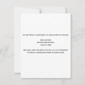 西部大学院写真険しい卒業 案内状 (裏面)