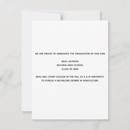 西部大学院写真険しい卒業 案内状 (裏面)