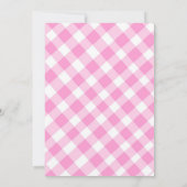 西部女性のカーボーイのベビーシャワーの招待状のピンクの女の子 招待状 (裏面)