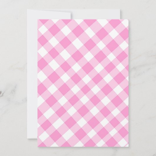 西部女性のカーボーイのベビーシャワーの招待状のピンクの女の子 招待状 (裏面)