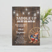 西部愛国的な誕生日国赤白青 招待状 (スタンド正面)