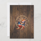 西部愛国的な誕生日国赤白青 招待状 (裏面)