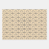 西部手描きカウボーイハット回転木馬 ラッピングペーパーシート (正面2)