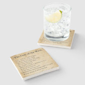 西部法 |南部の引用文 ストーンコースター (横)