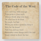 西部法 |南部の引用文 ストーンコースター (正面)