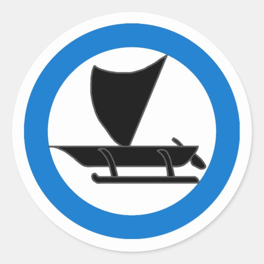 西部海のバロニー人気バッジ ラウンドシール (正面)