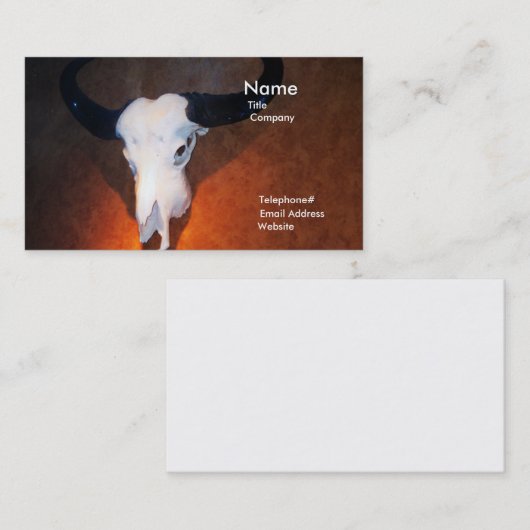 西部牛スカルのBullの南西芸術の名刺 名刺 (正面/裏面)