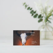 西部牛スカルのBullの南西芸術の名刺 名刺 (スタンド正面)