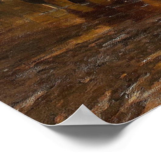 西部牛ヴィンテージ牧場絵画のポスター ポスター (角)