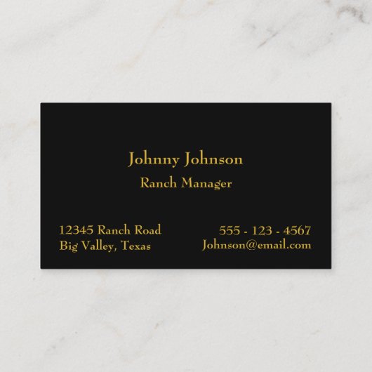 西部牧場カウボーイの日没の名刺2 名刺 (裏面)