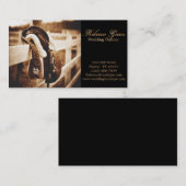 西部牧場カウボーイの馬のサドルの騎手 名刺 (正面/裏面)