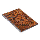 西部用具の革プリントの螺線形ノート ノートブック (右側)