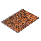 西部用具の革プリントの螺線形ノート ノートブック (左側)