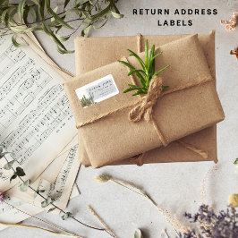 西部砂漠の風景サボテン差出人住所 ラベル