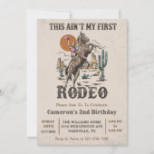 西部私の最初のロデオ誕生日パーティーではない 招待状 (正面)