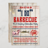 "西部私は"結婚式のパーティの招待状をバーベキューで料理します 招待状 (正面/裏面)