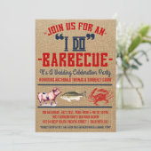 "西部私は"結婚式のパーティの招待状をバーベキューで料理します 招待状 (スタンド正面)