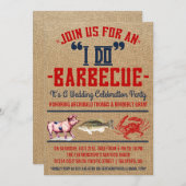 "西部私は"結婚式のパーティの招待状をバーベキューで料理します 招待状 (正面/裏面)