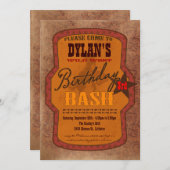 西部誕生日パーティーの招待状 招待状 (正面/裏面)