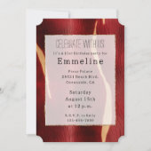 西部赤クリーム牛革 招待状 (正面)